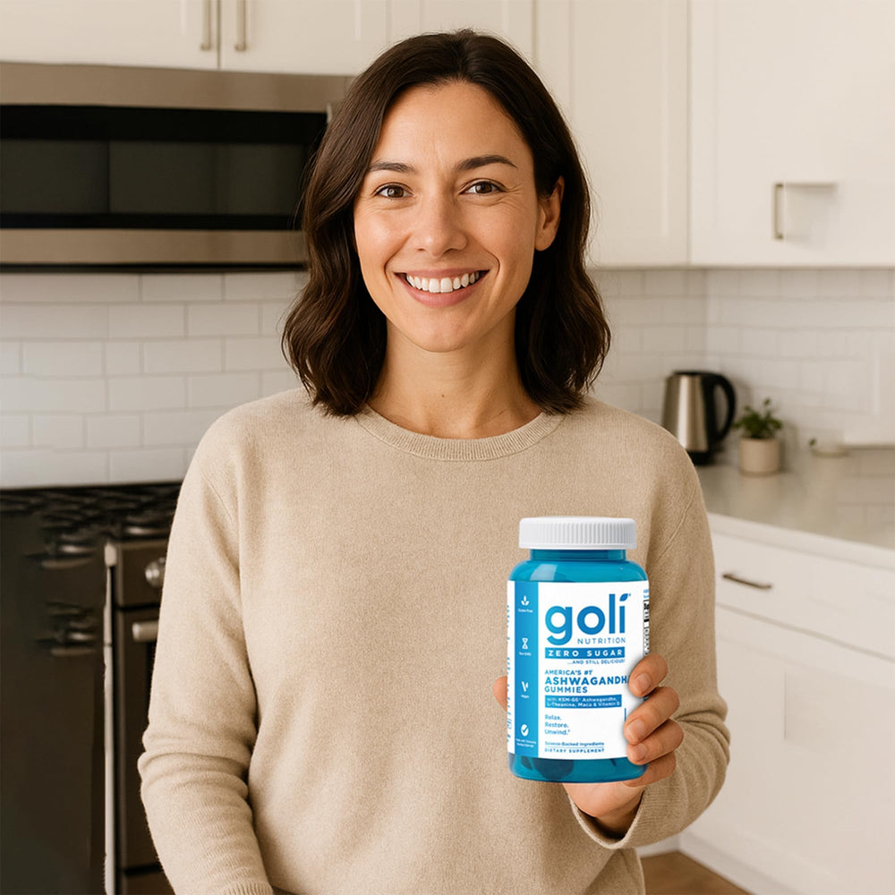 Goli packaging on a store shelf with berry imagery for easy spotting.