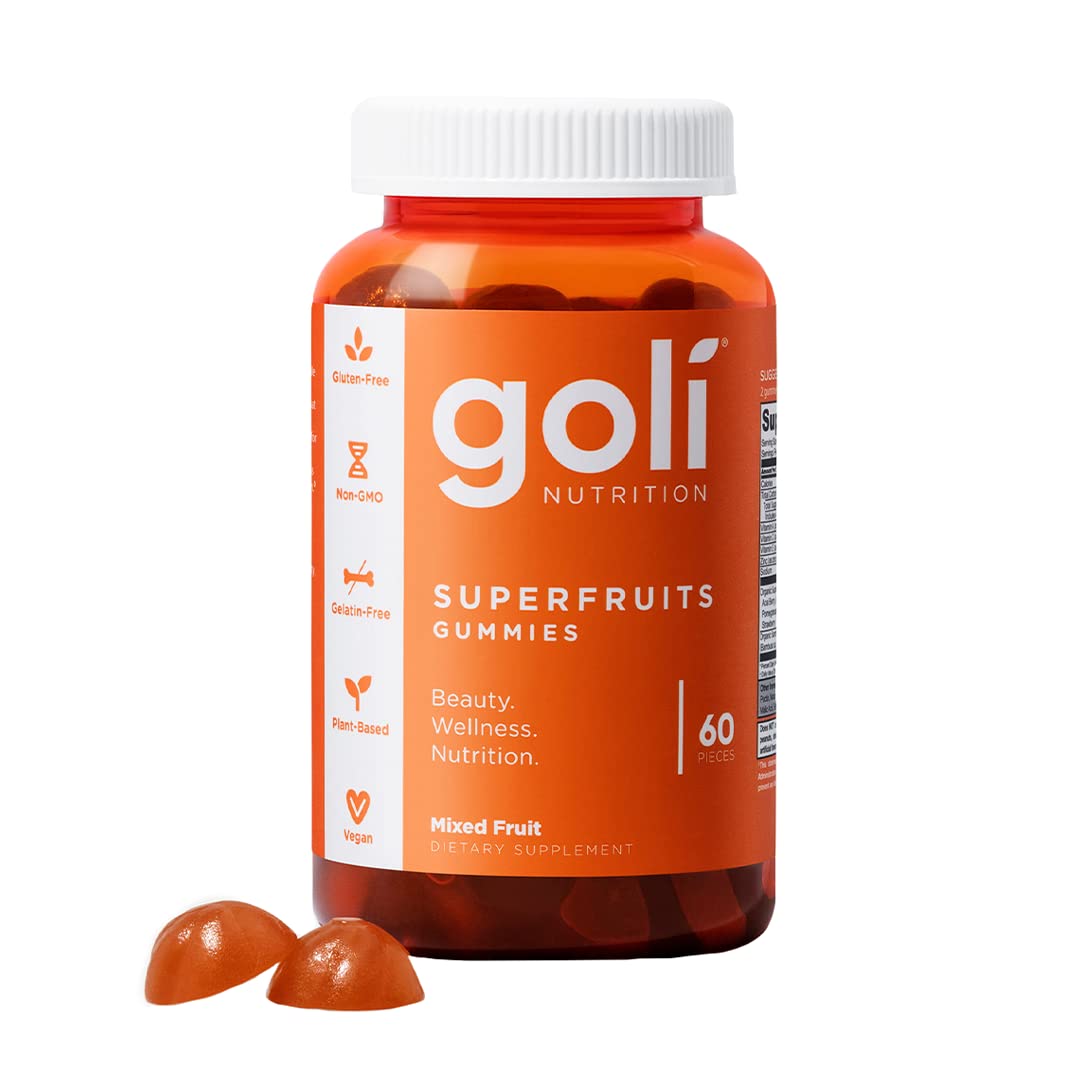 Goli Superfruits Gummies 60-count bottle for daily beauty support.