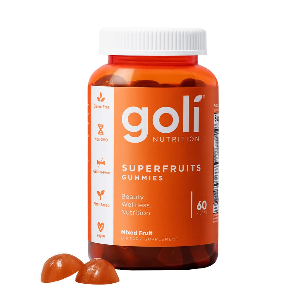 Goli Superfruits Gummies 60-count bottle for daily beauty support.