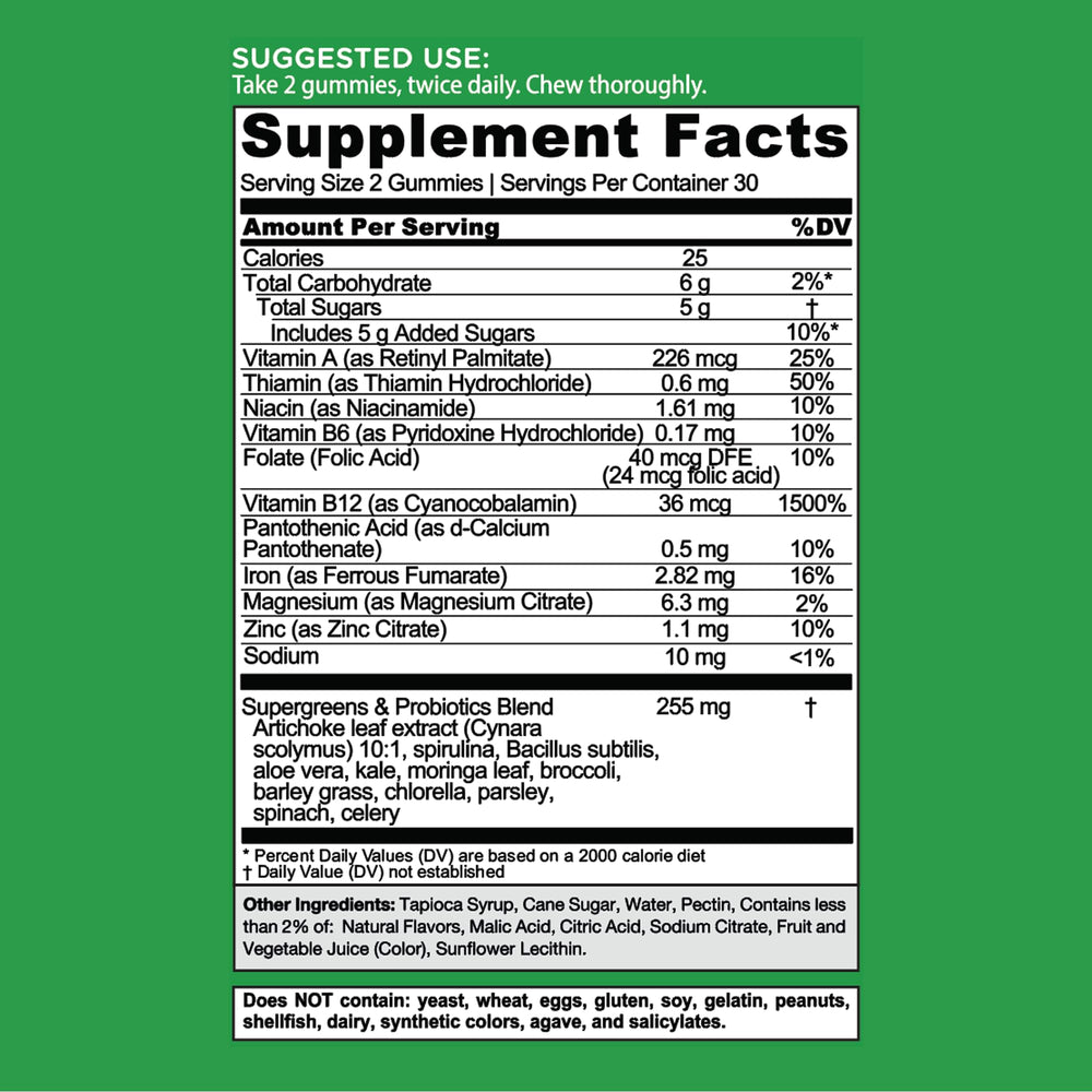 Goli Supergreens bottle pour showing convenient serving on the go.