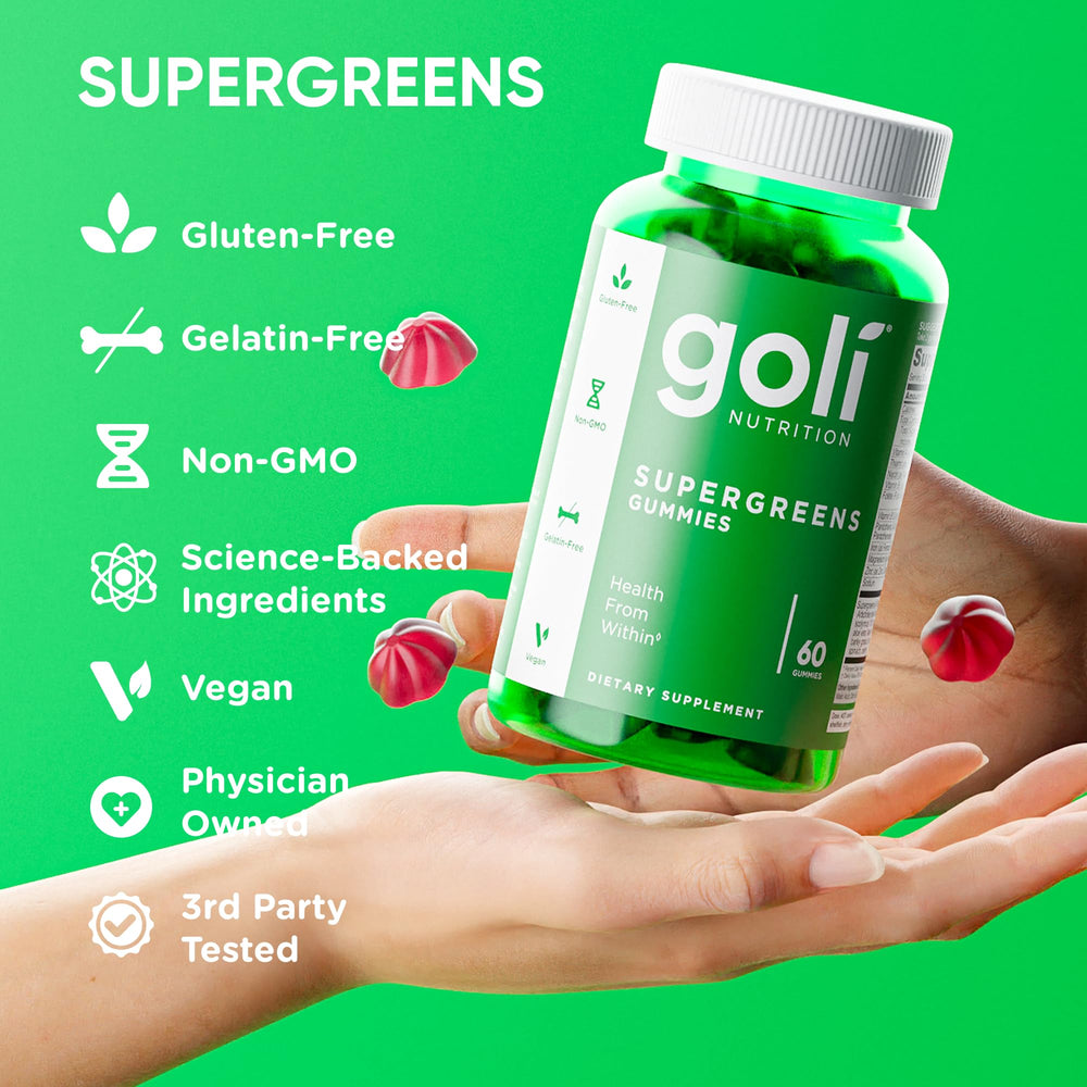 Goli Supergreens Vitamin Angels support: brand commitment to nutrition outreach.