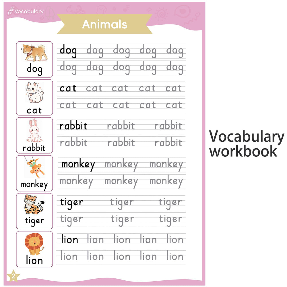 Alphabet page with grooved tracing guiding letter formation