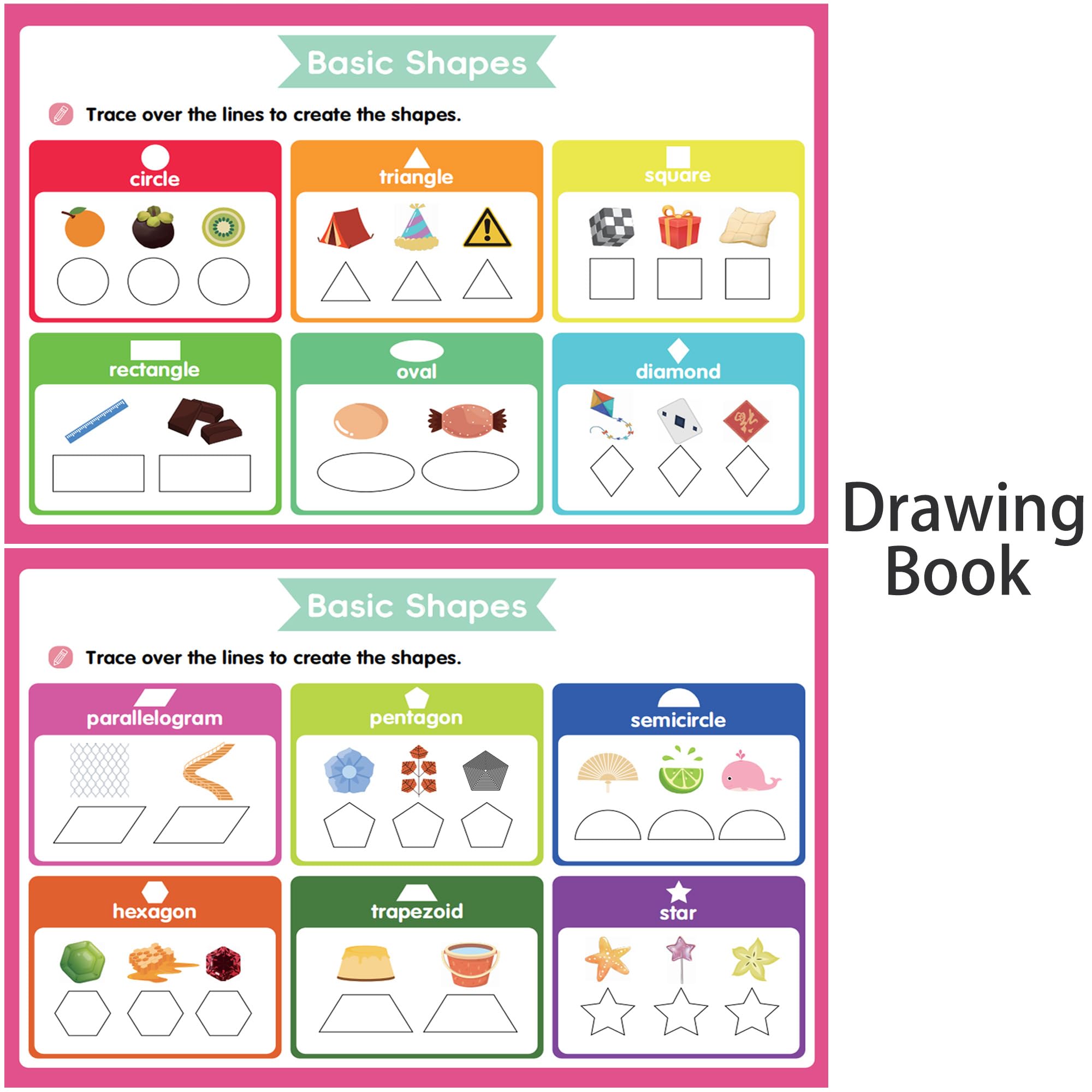 Ten disappearing ink refills for repeated practice sessions