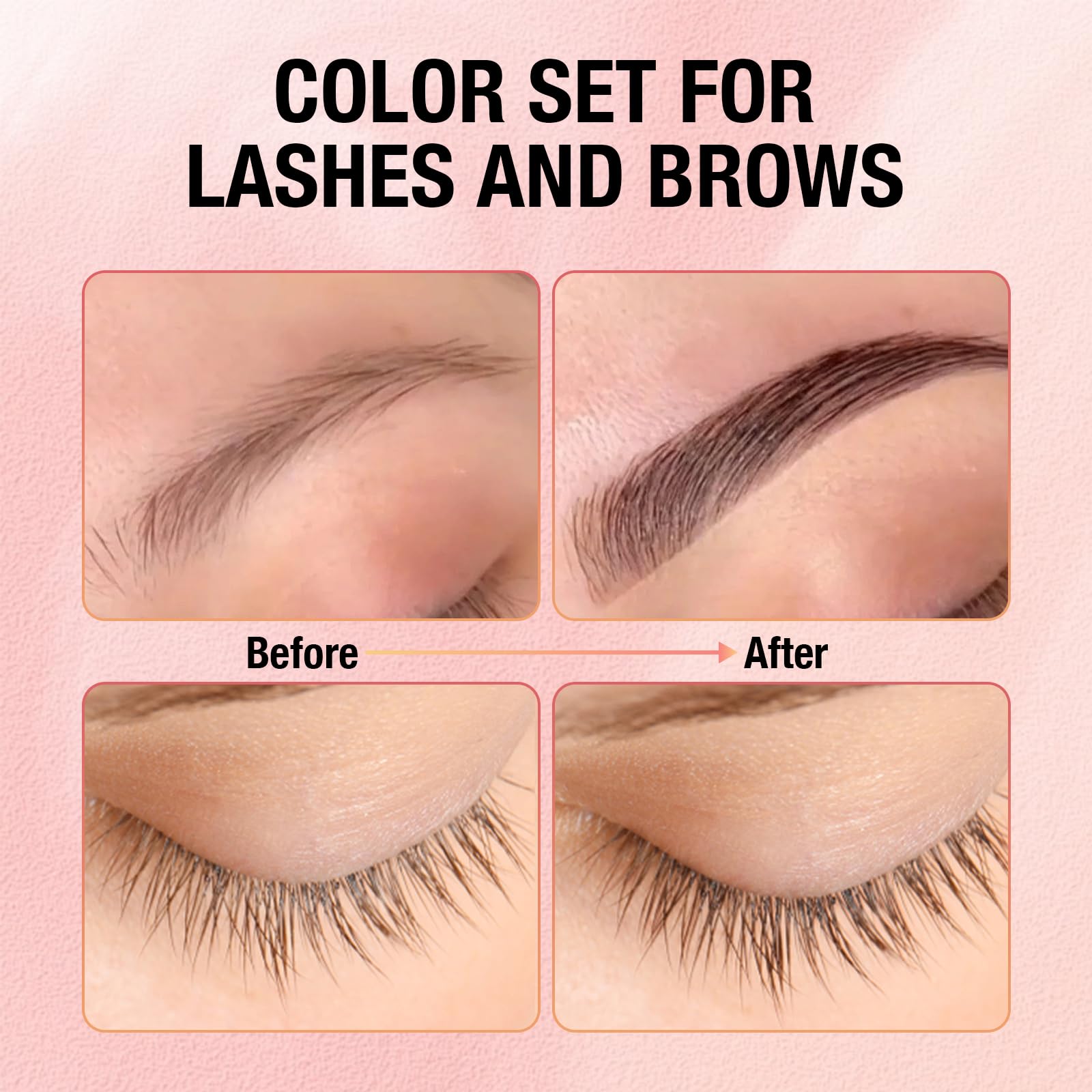 Gollee lash color kit brown application step showing mix and apply