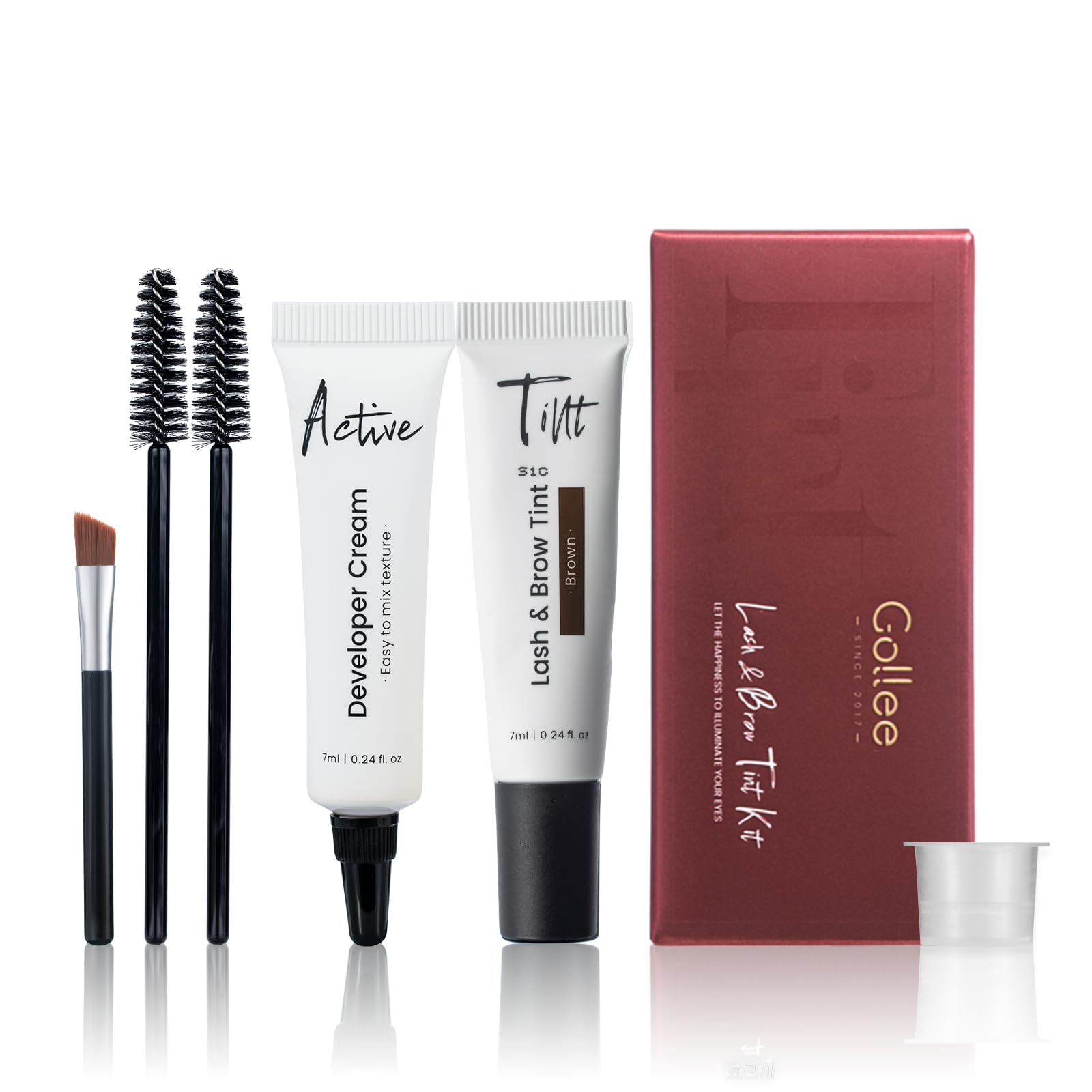 Gollee Lash Color Kit Brown packaging with easy at-home applicator