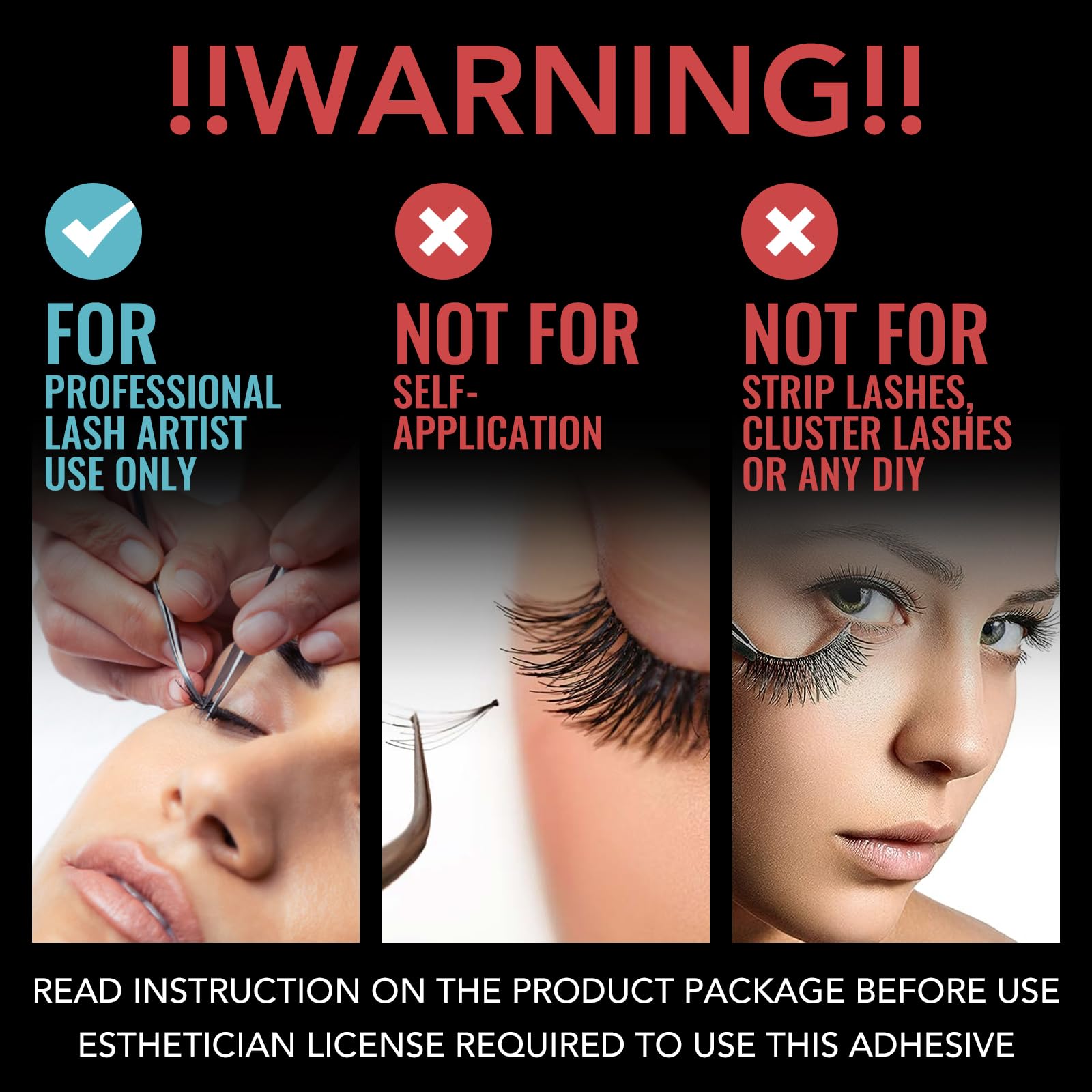 Golleepro eyelash glue cap closeup highlighting precise salon application