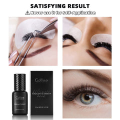Golleepro glue swatch showing waterproof black adhesive for all-day wear