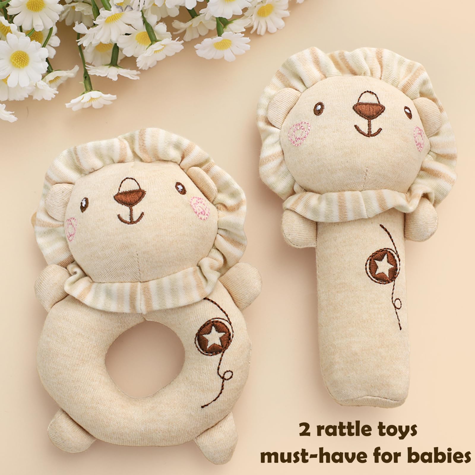 Golray plush rattle engages baby's senses with gentle bells