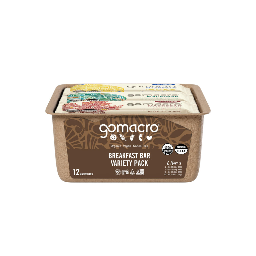 GoMacro Macrobar Breakfast Maple Sea Salt, savory sweet flavor for balance