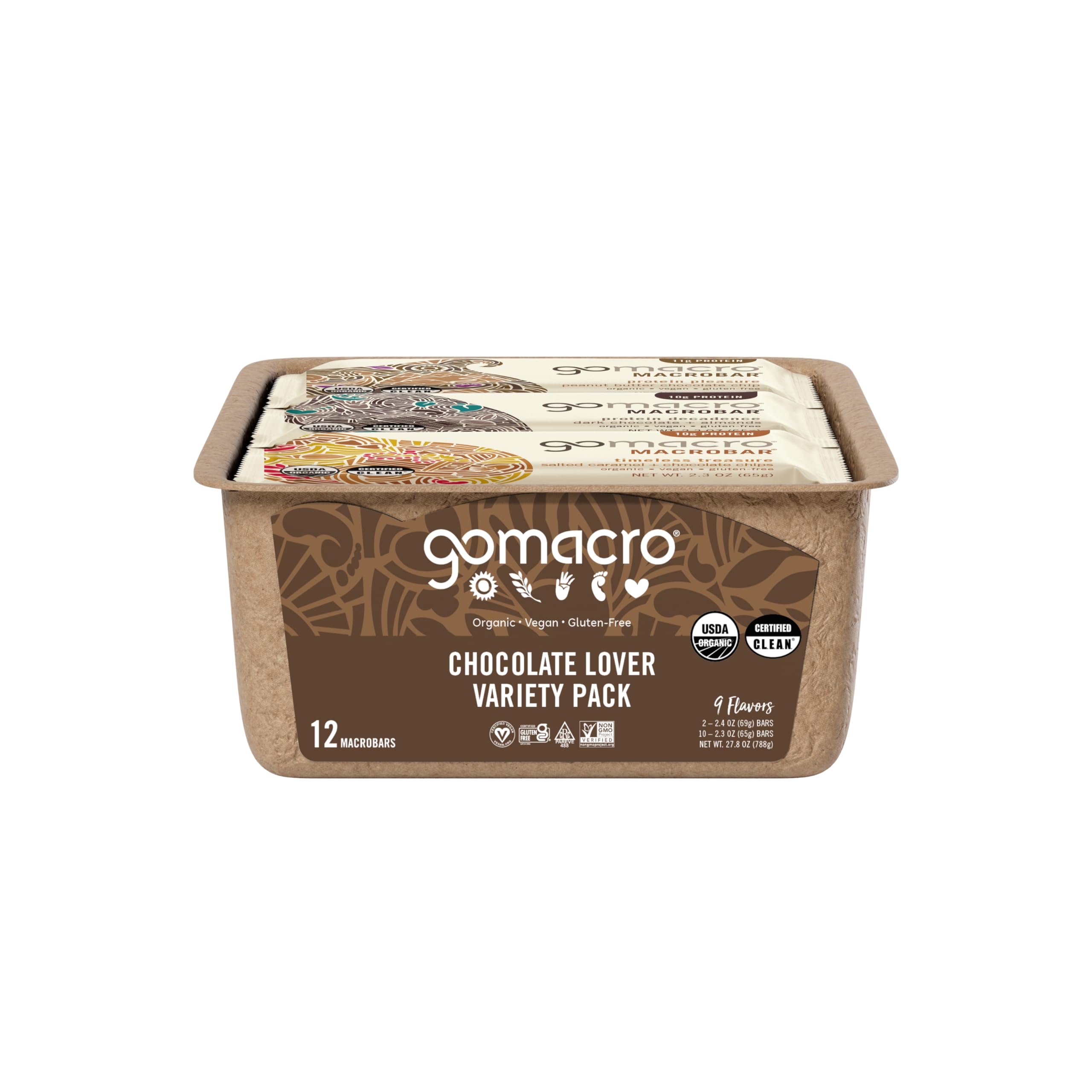 GoMacro Dark Chocolate Almonds bar bite-sized, protein-rich treat after workouts or errands
