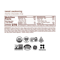 GoMacro MacroBar Mocha Chocolate Chip close-up highlights chocolate chips and plant-based protein.