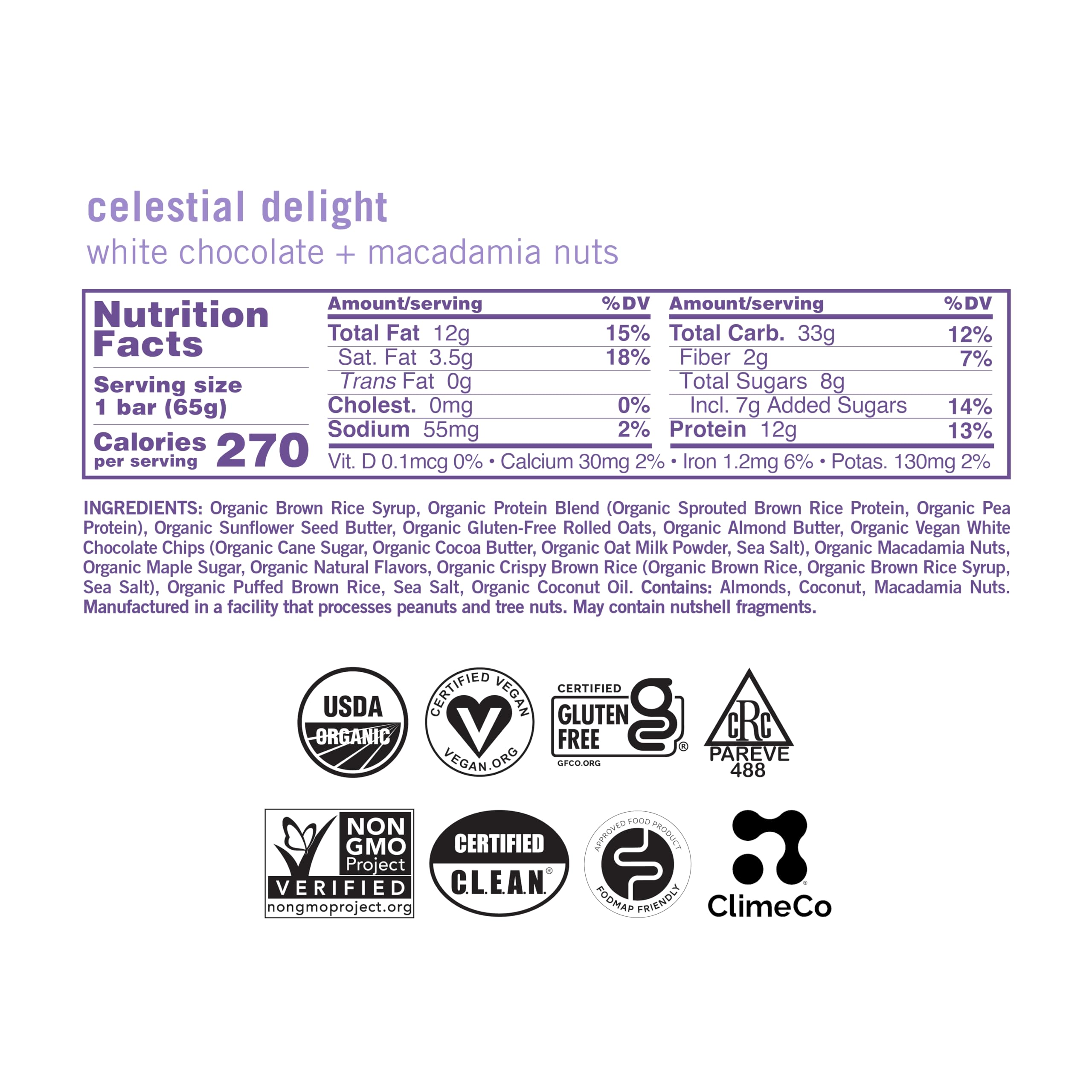 GoMacro MacroBar White Chocolate Macadamia Nuts close-up texture ideal for on-the-go snacking