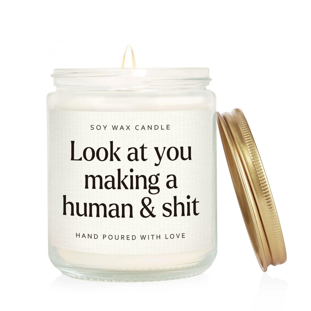 GoMelley funny new mom candle with lavender scent for celebratory moments