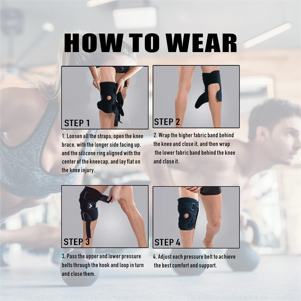 GONAIREY knee brace with durable plates for athletic support