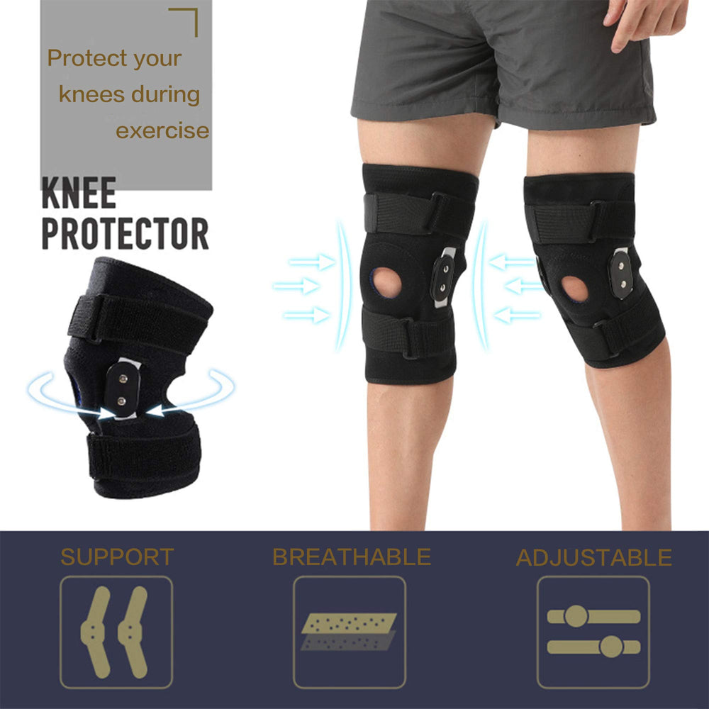 GONAIREY knee brace with side stabilizers and plates for stability