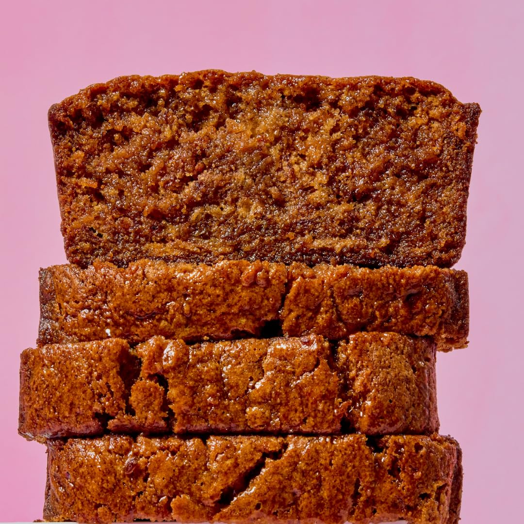 GoNanas Banana Bread Slice on plate showcasing moist crumb.