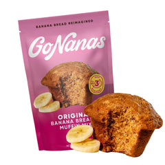 GoNanas Original Banana Bread Mix package ready to bake for quick vegan treats.