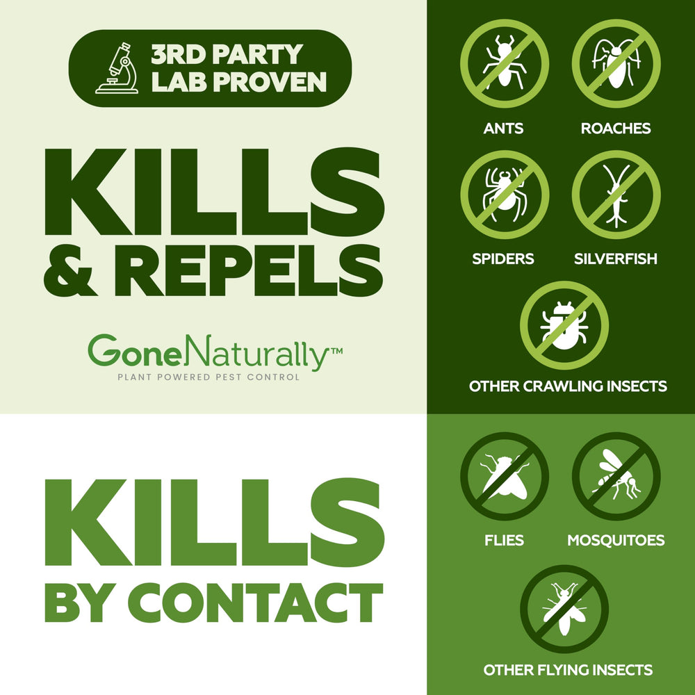GoneNaturally Peppermint Oil Spray outdoor perimeter protects patios and furniture.