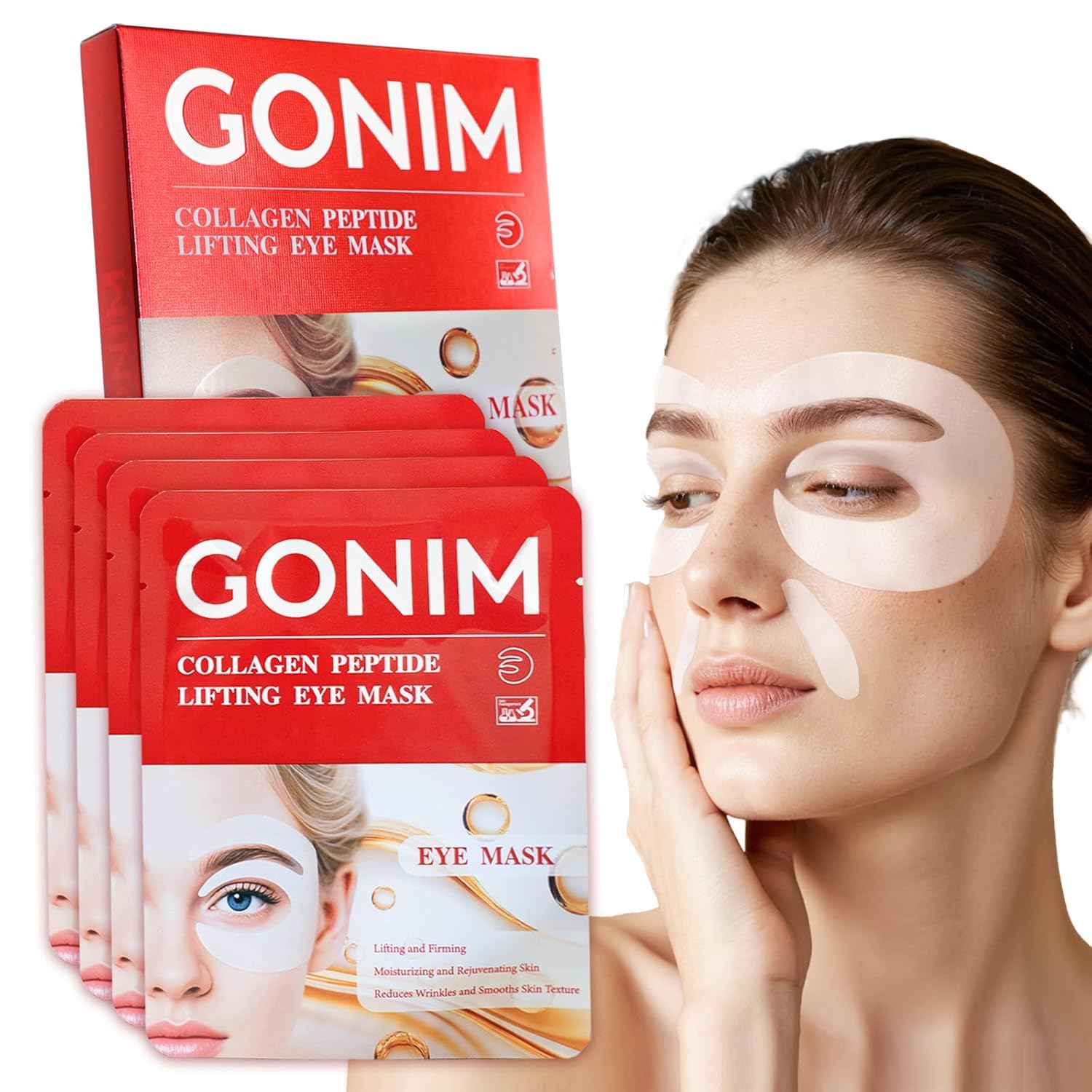 GONIM 360° fit under-eye patches hug the eye contour with deep hydration.