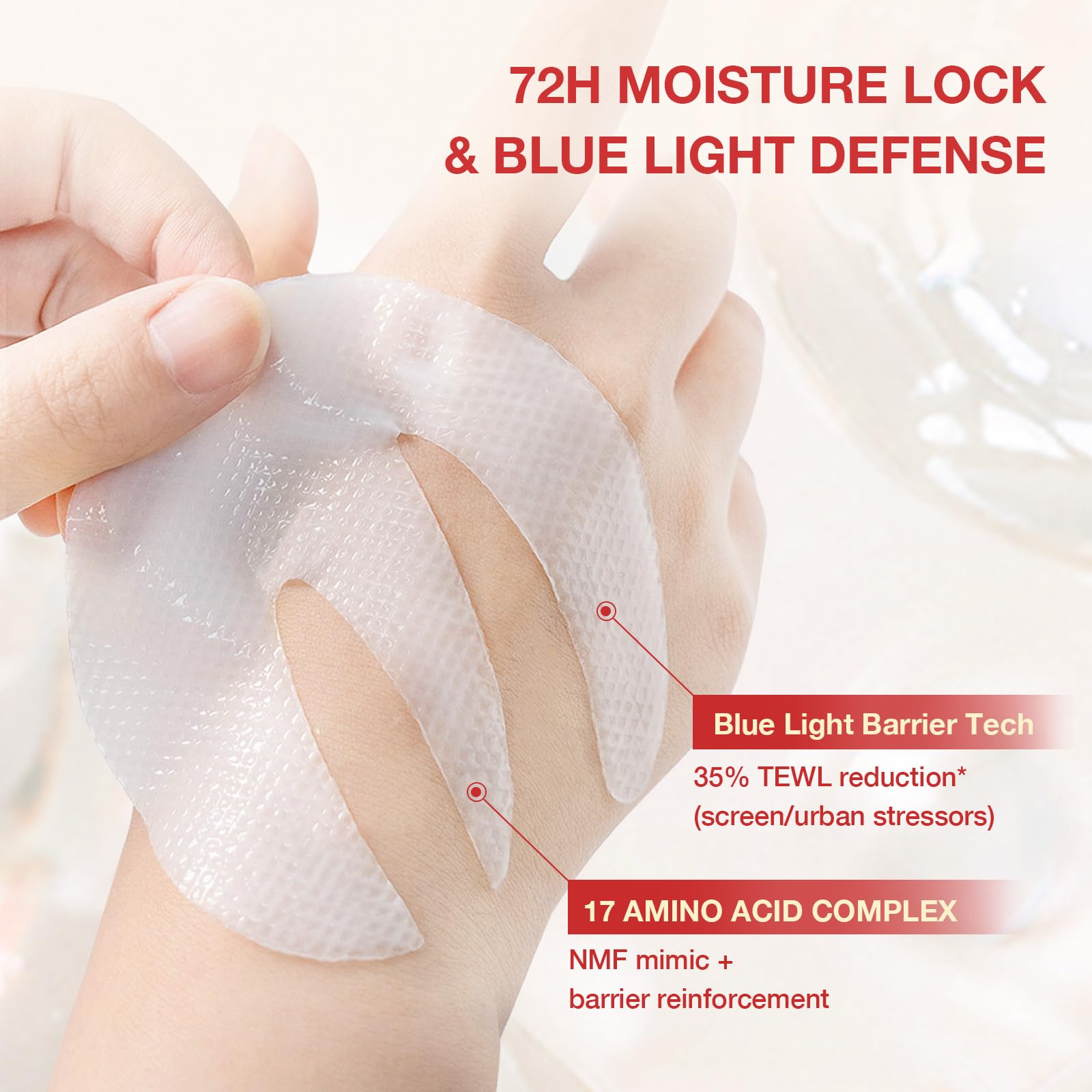 GONIM weekly luxury care patch for a soothing under-eye routine.