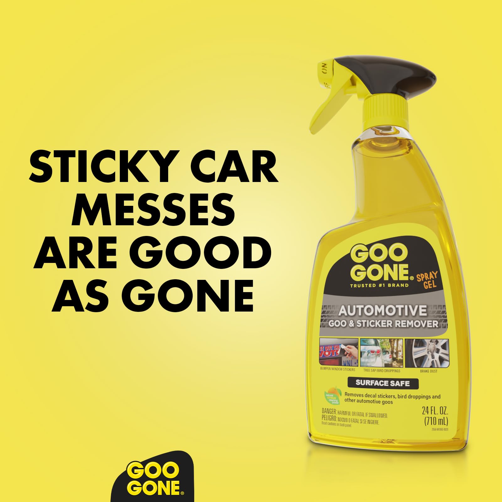 Goo Gone Automotive dashboard cleanup for interior plastics