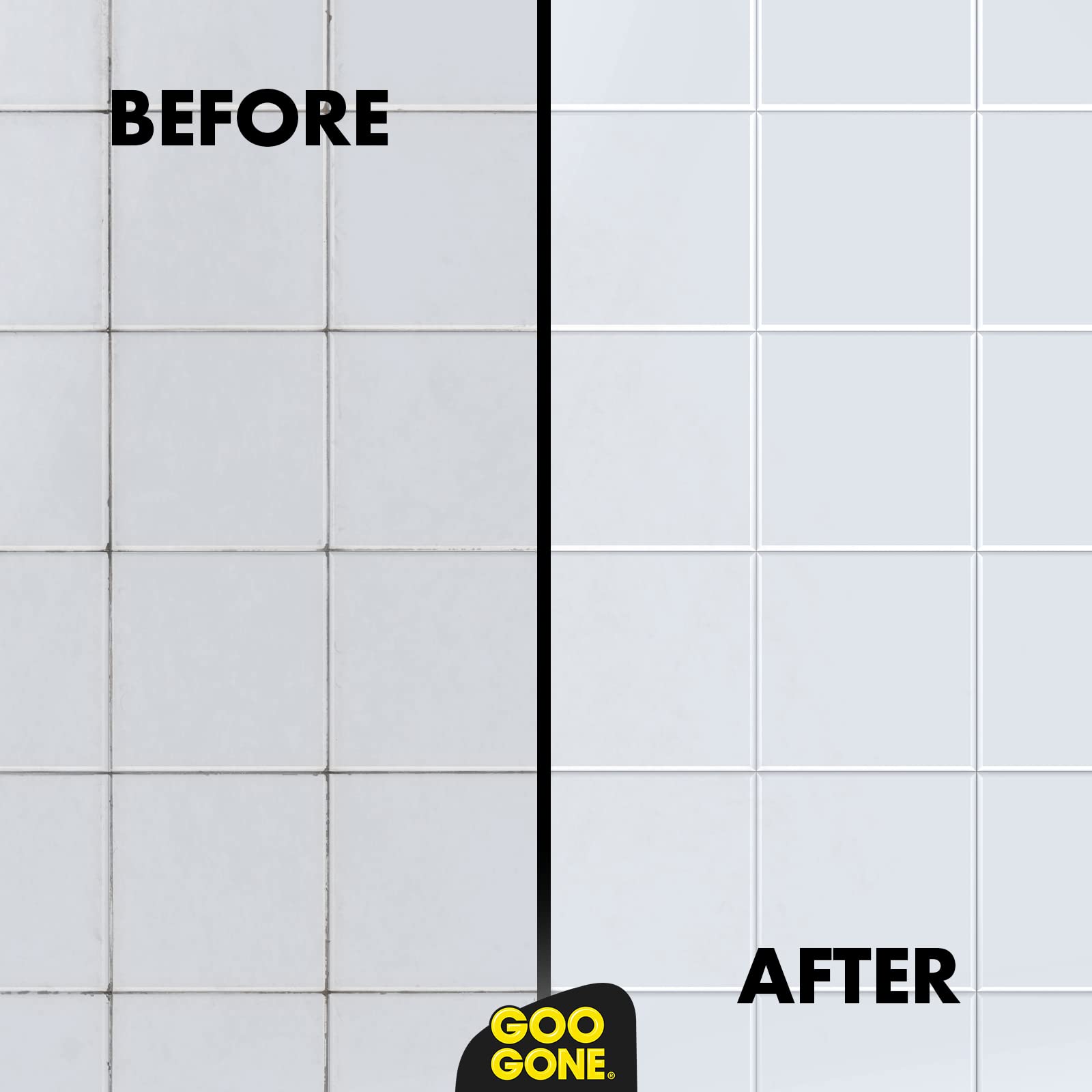 Goo Gone Grout Cleaner hard-water stains fade for a brighter tile look.