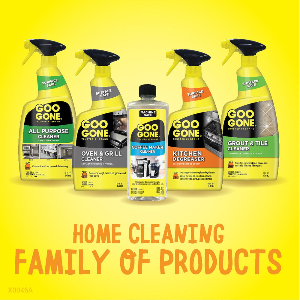 Goo Gone Oven-Grill Cleaner on pots and pans enables easy cleanup.