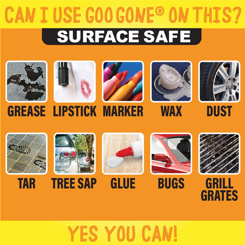 Goo Gone Oven-Grill Cleaner surface-safe formula protects countertops during use.