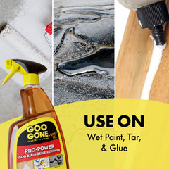 Goo Gone Pro-Power gel clings for no-drip cleaning on surfaces
