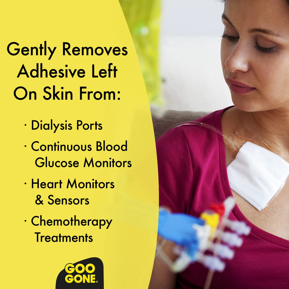 Goo Gone Skin Adhesive Remover applied on arm showing gentle, residue-free removal