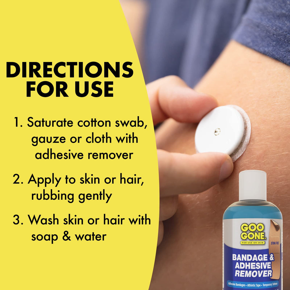 Goo Gone Skin Adhesive Remover used on tape demonstrates versatile adhesive removal