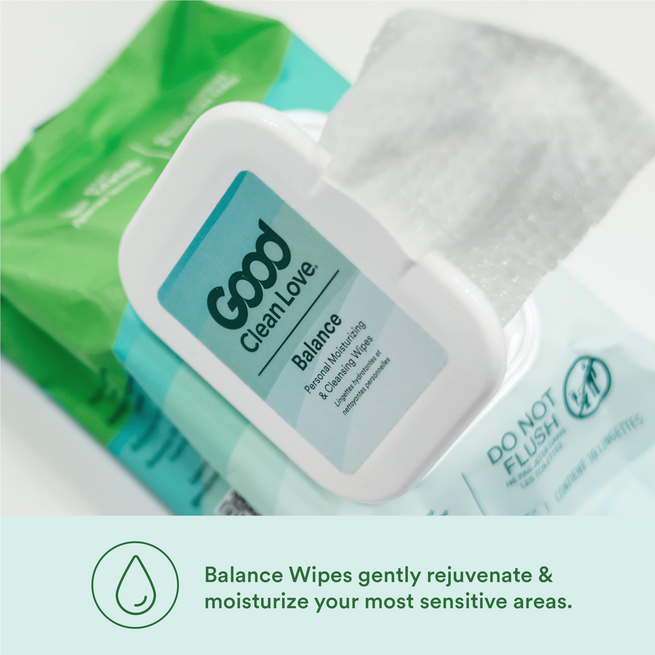 Gynecologist-recommended Balance Wipes with Bio-Match technology