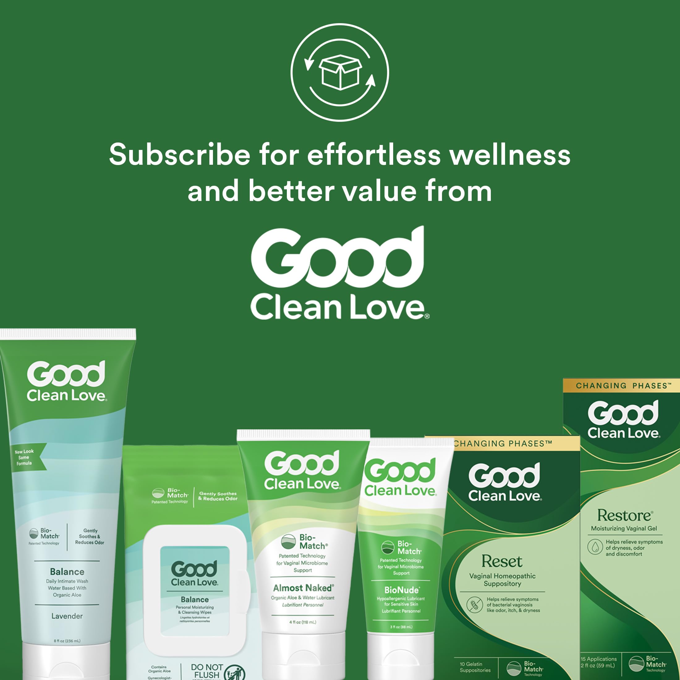 Good Clean Love Reset Bio-Match technology aligns with natural chemistry