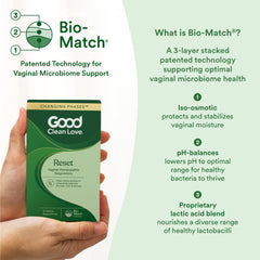 Good Clean Love Reset capsules closeup highlighting gel capsule format