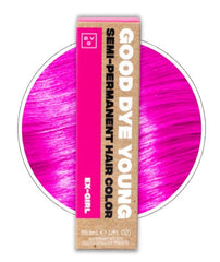 Good Dye Young Ex-Girl Pink bottle shows vibrant color with UV protection