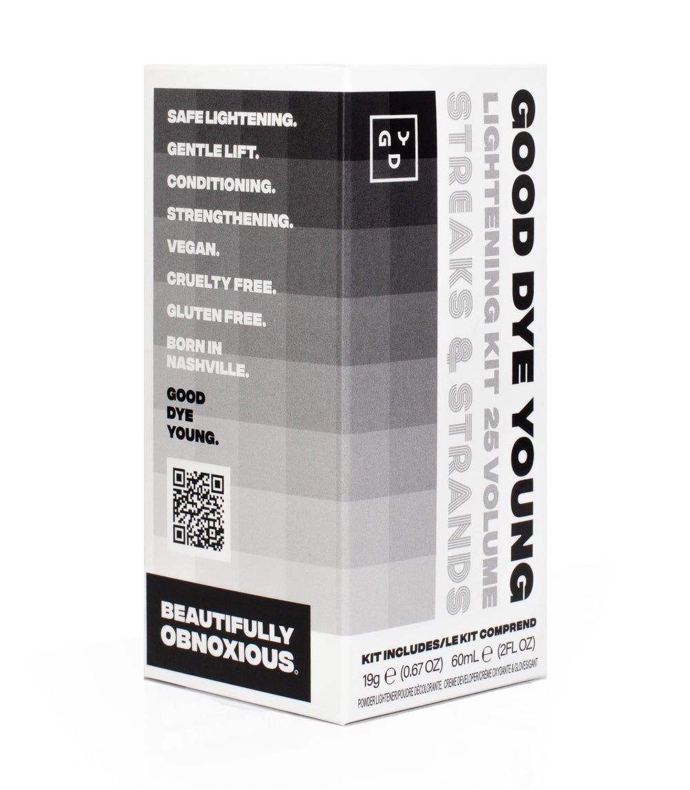 Good Dye Young kit packaging highlights brand story and self-expression values