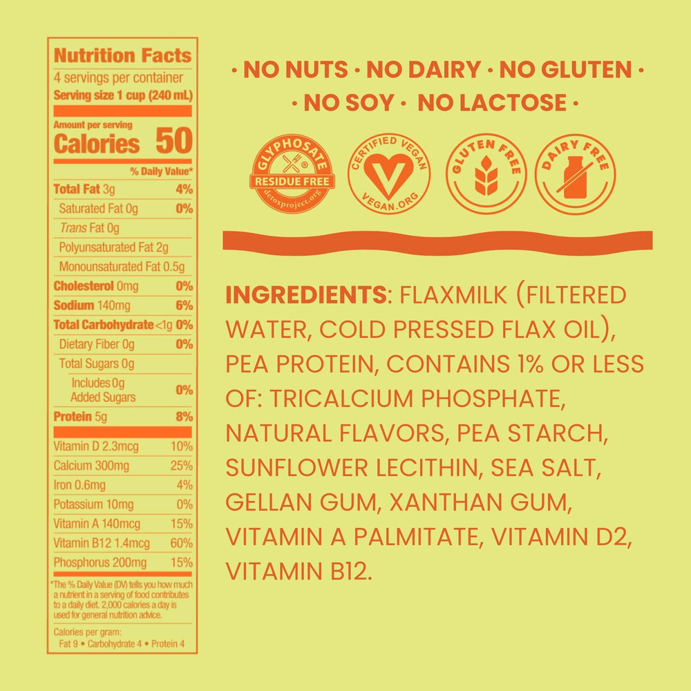 Good Karma Flaxmilk +Protein shelf-stable carton for pantry-friendly, quick dairy-free drinks