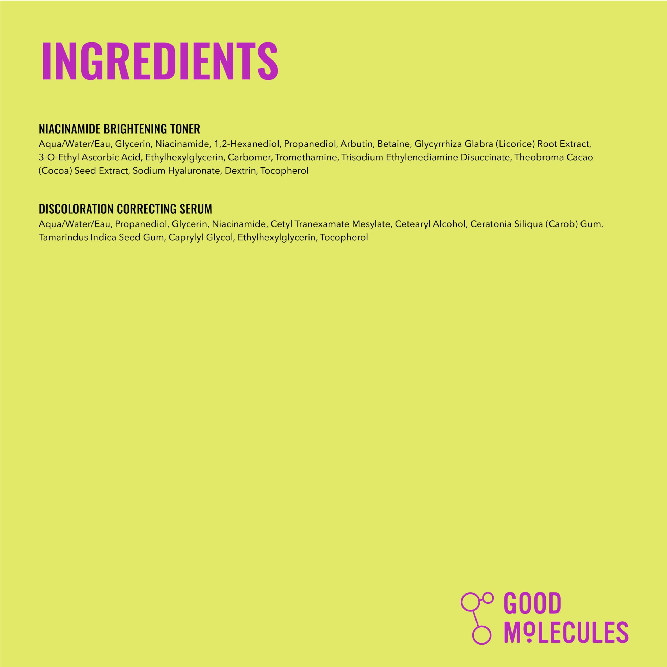 Good Molecules Blemish Scar & Discoloration Set kit display; convenient duo for routine.