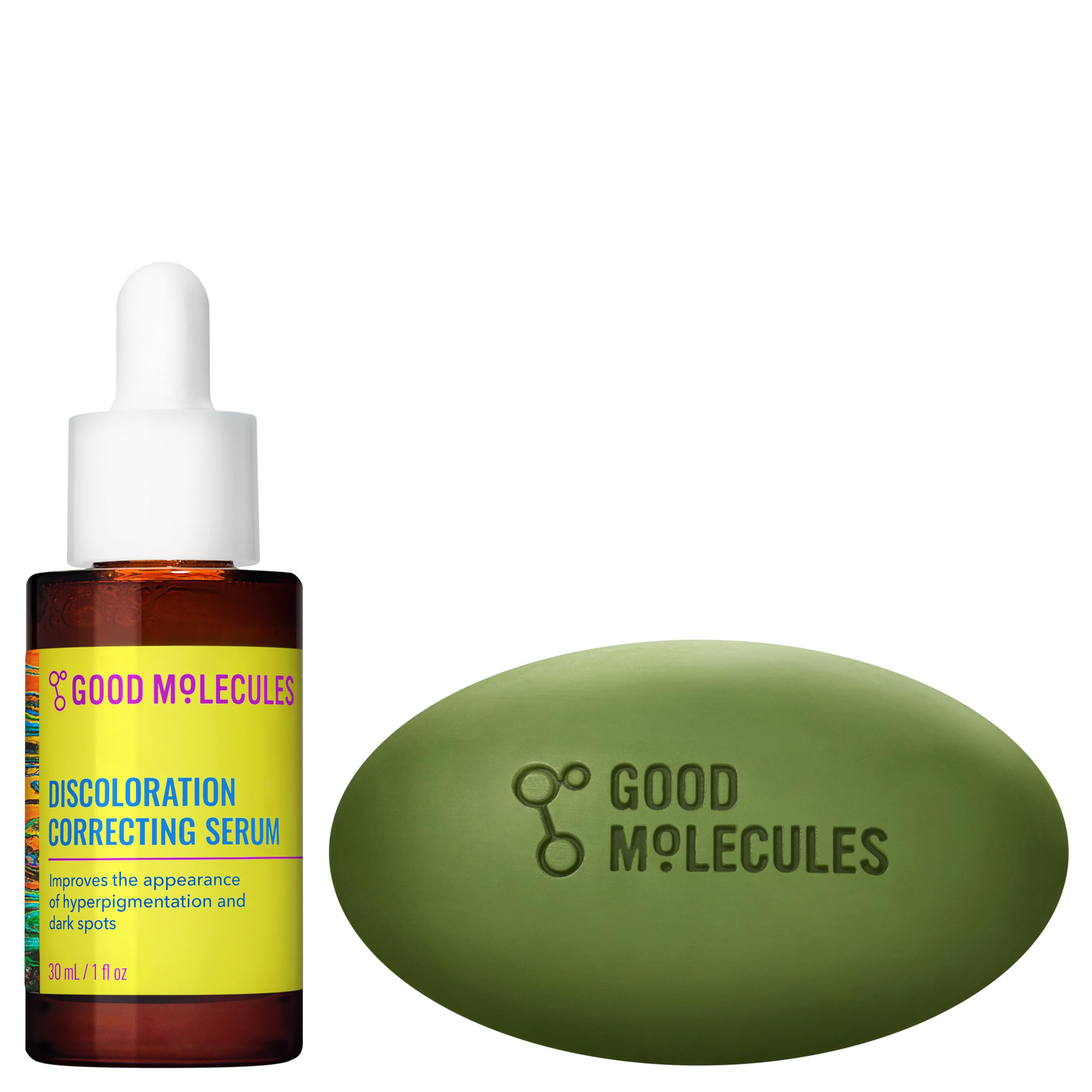Good Molecules Brightening Bar closeup for gentle cleansing and radiant skin prep
