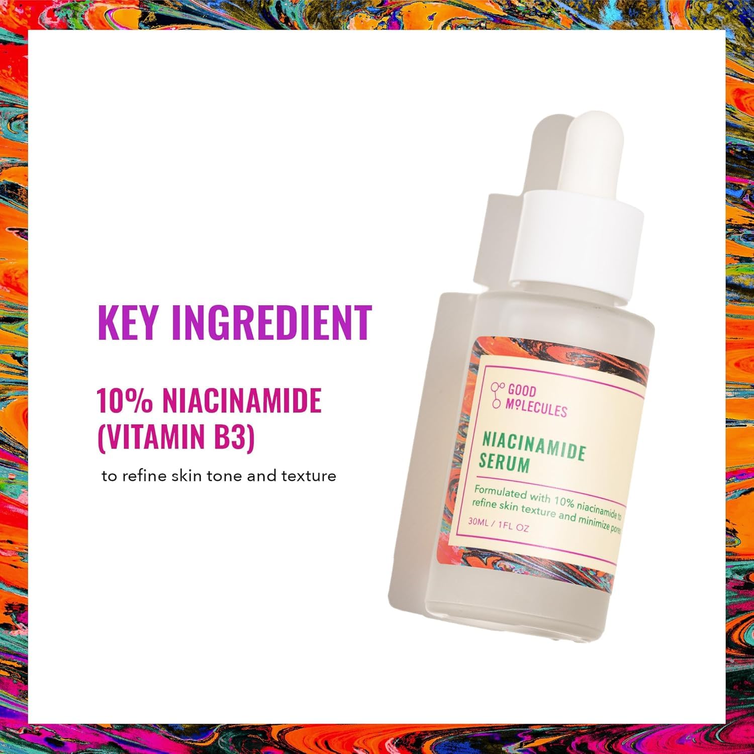 Good Molecules Niacinamide Serum Pack 2 dropper dispensing lightweight serum for quick absorption.