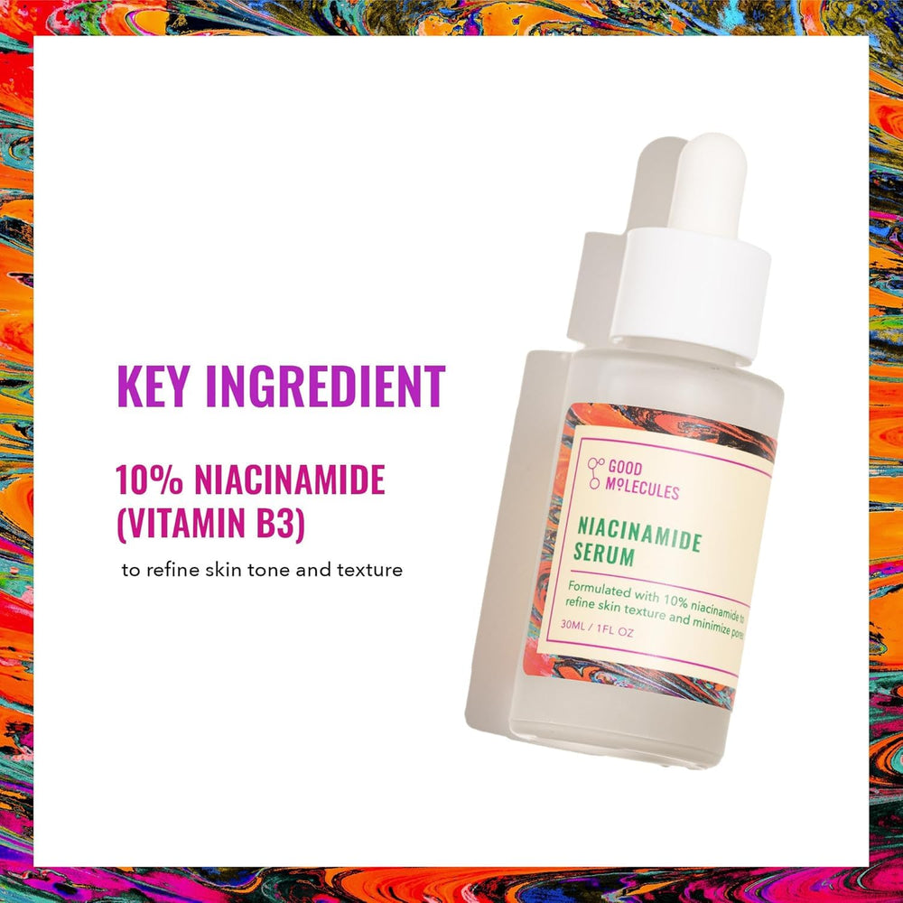Good Molecules Niacinamide Serum Pack 2 dropper dispensing lightweight serum for quick absorption.