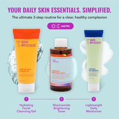 Good Molecules Niacinamide Toner bottle preps skin for absorption and even tone.
