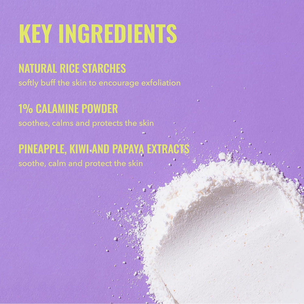 Good Molecules Pineapple Exfoliating Powder being mixed with water forms a creamy foam.
