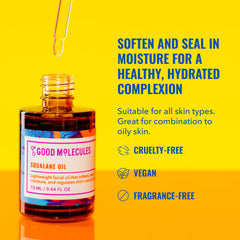 Close-up of the lightweight texture of Good Molecules Squalane Oil.