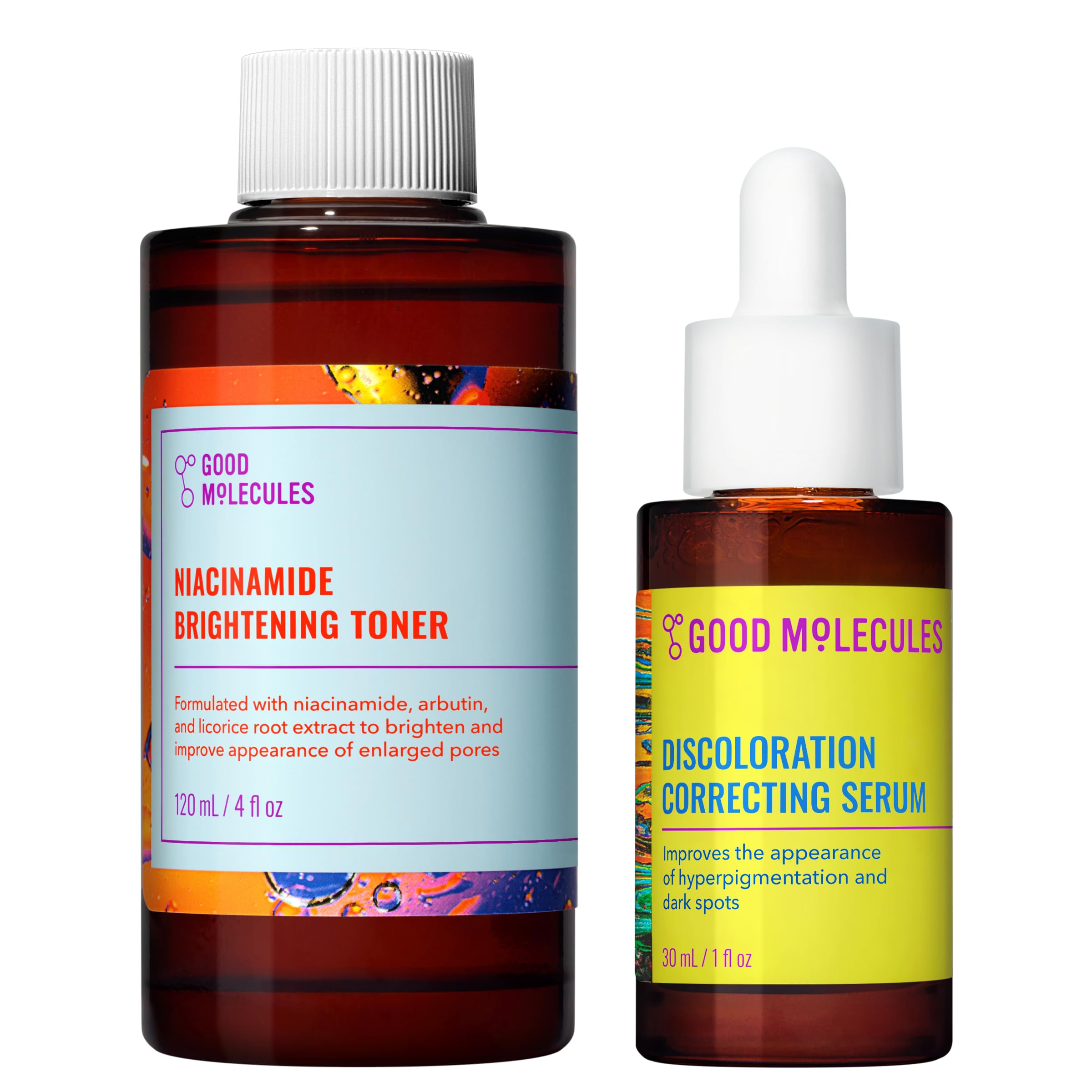 Good Molecules Niacinamide Brightening Toner bottle; preps skin for better absorption.