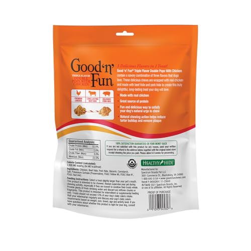 GOOD N FUN POULET ENROBE BOEUF: friandise savoureuse pour chien actif.