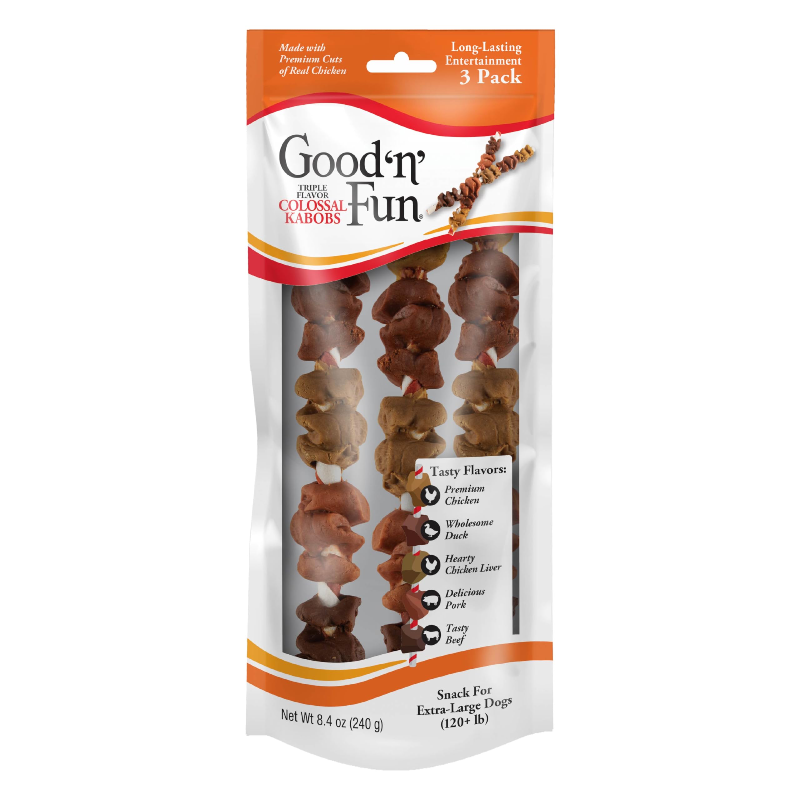 GOOD N FUN serving tray of chews ready for dogs.