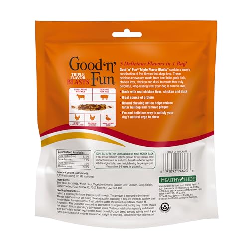 Good'n'Fun Triple Flavor Blasts morceaux-masticables pour une mastication longue et satisfaisante