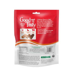 Good N Tasty soft-crunchy duck rolls close-up, savory flavor for dogs.