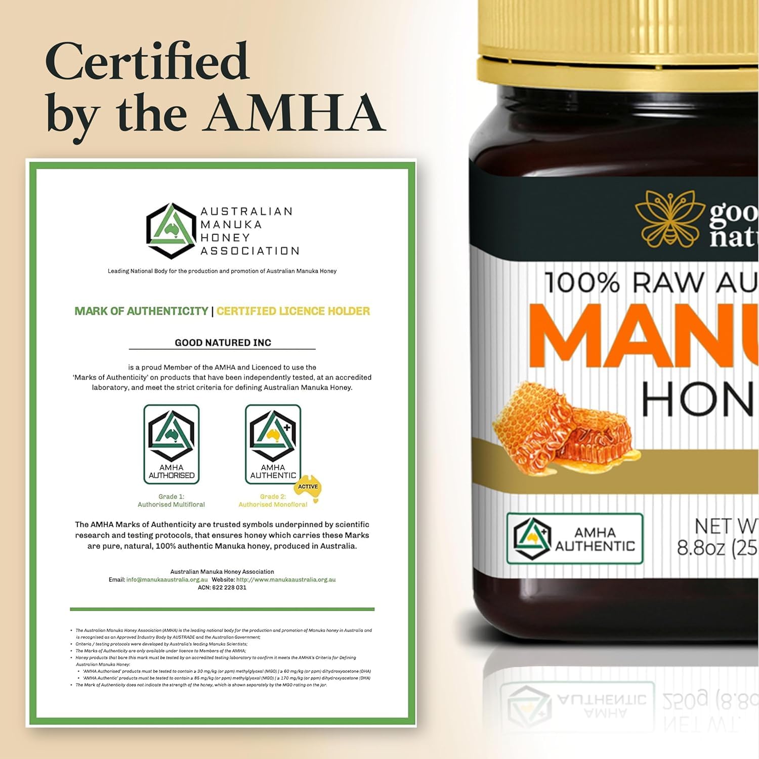 Good Natured Manuka Honey in tea cup offering natural sweetness and aroma